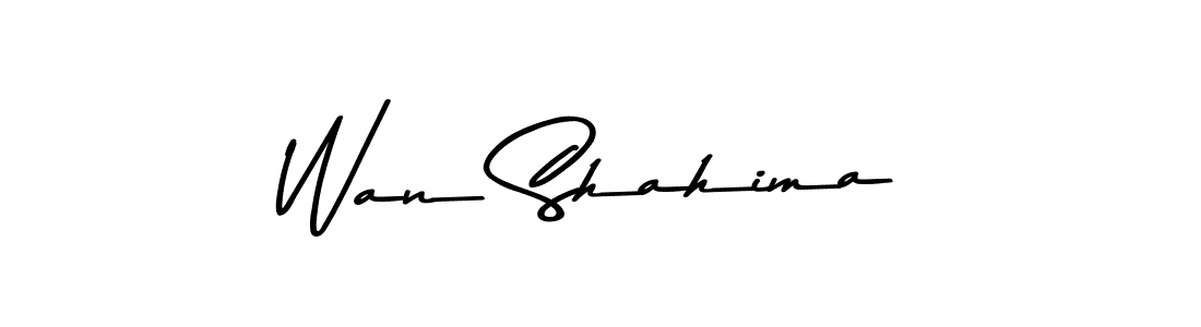 Here are the top 10 professional signature styles for the name Wan Shahima. These are the best autograph styles you can use for your name. Wan Shahima signature style 9 images and pictures png
