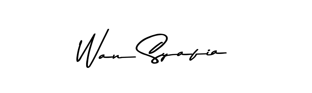 How to make Wan Syafia name signature. Use Asem Kandis PERSONAL USE style for creating short signs online. This is the latest handwritten sign. Wan Syafia signature style 9 images and pictures png