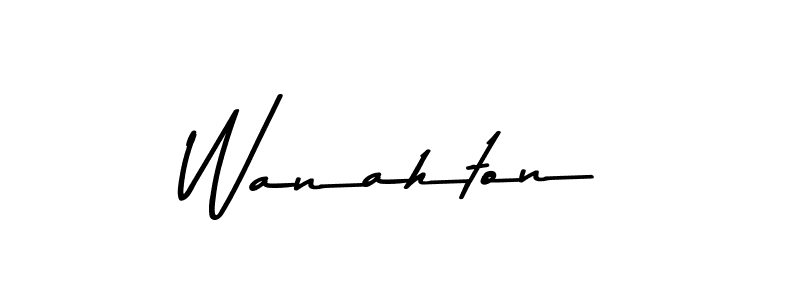 Asem Kandis PERSONAL USE is a professional signature style that is perfect for those who want to add a touch of class to their signature. It is also a great choice for those who want to make their signature more unique. Get Wanahton name to fancy signature for free. Wanahton signature style 9 images and pictures png