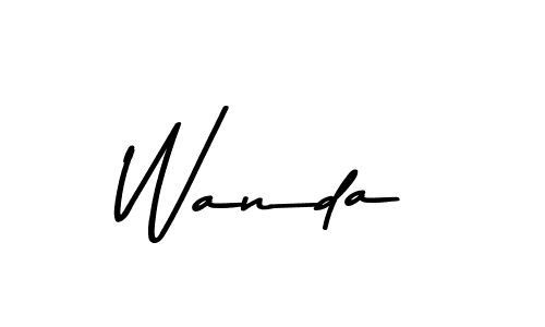 Create a beautiful signature design for name Wanda. With this signature (Asem Kandis PERSONAL USE) fonts, you can make a handwritten signature for free. Wanda signature style 9 images and pictures png