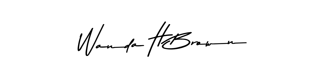 Also You can easily find your signature by using the search form. We will create Wanda H Brown name handwritten signature images for you free of cost using Asem Kandis PERSONAL USE sign style. Wanda H Brown signature style 9 images and pictures png
