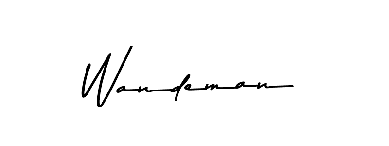 Create a beautiful signature design for name Wandeman. With this signature (Asem Kandis PERSONAL USE) fonts, you can make a handwritten signature for free. Wandeman signature style 9 images and pictures png