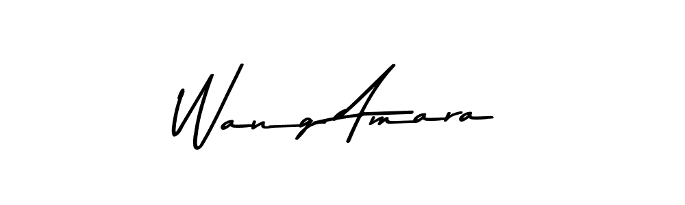 Make a beautiful signature design for name Wang Amara. With this signature (Asem Kandis PERSONAL USE) style, you can create a handwritten signature for free. Wang Amara signature style 9 images and pictures png