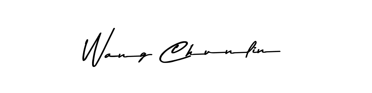 Make a beautiful signature design for name Wang Chunlin. With this signature (Asem Kandis PERSONAL USE) style, you can create a handwritten signature for free. Wang Chunlin signature style 9 images and pictures png