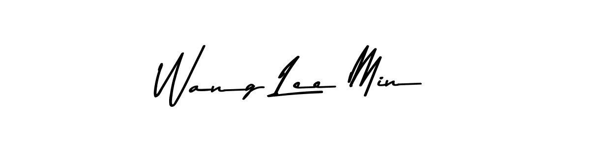 Design your own signature with our free online signature maker. With this signature software, you can create a handwritten (Asem Kandis PERSONAL USE) signature for name Wang Lee Min. Wang Lee Min signature style 9 images and pictures png