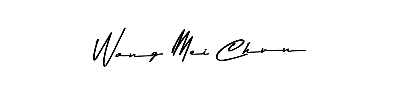 The best way (Asem Kandis PERSONAL USE) to make a short signature is to pick only two or three words in your name. The name Wang Mei Chun include a total of six letters. For converting this name. Wang Mei Chun signature style 9 images and pictures png