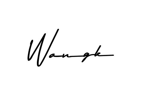 Make a beautiful signature design for name Wangk. With this signature (Asem Kandis PERSONAL USE) style, you can create a handwritten signature for free. Wangk signature style 9 images and pictures png