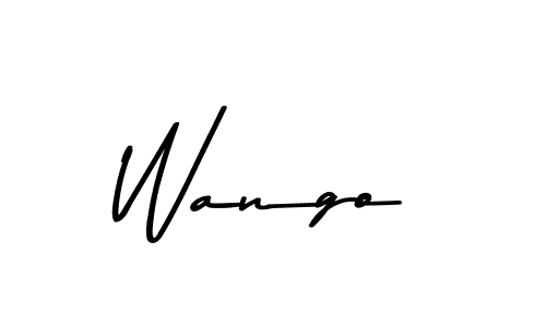 How to make Wango name signature. Use Asem Kandis PERSONAL USE style for creating short signs online. This is the latest handwritten sign. Wango signature style 9 images and pictures png