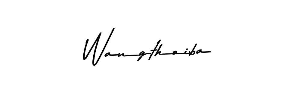 How to make Wangthoiba name signature. Use Asem Kandis PERSONAL USE style for creating short signs online. This is the latest handwritten sign. Wangthoiba signature style 9 images and pictures png