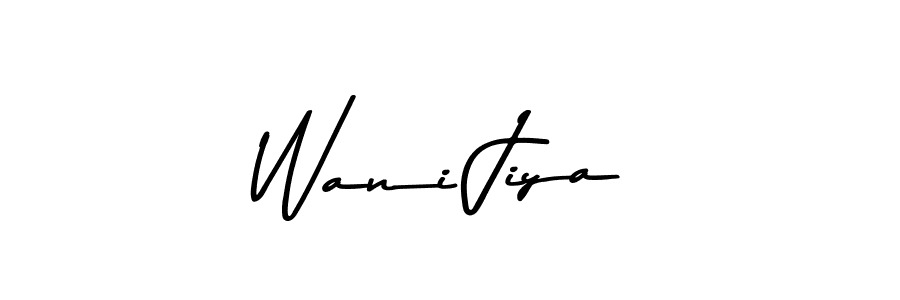 Design your own signature with our free online signature maker. With this signature software, you can create a handwritten (Asem Kandis PERSONAL USE) signature for name Wani Jiya. Wani Jiya signature style 9 images and pictures png