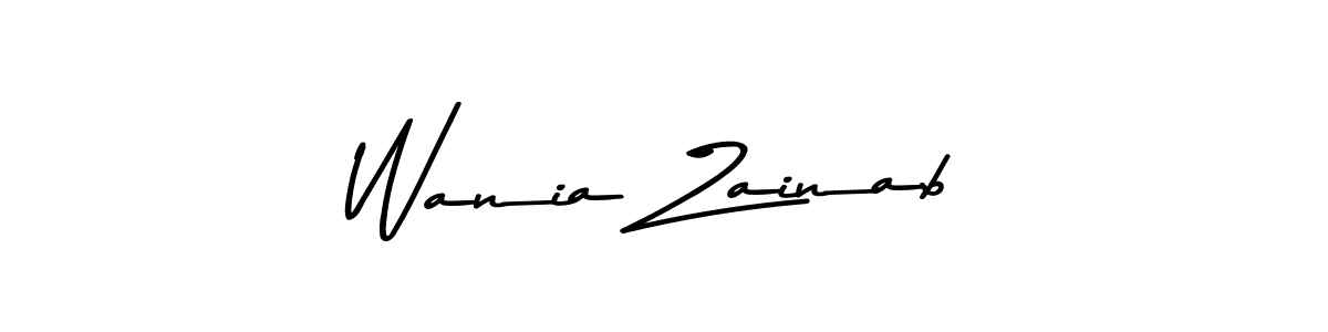 Make a beautiful signature design for name Wania Zainab. Use this online signature maker to create a handwritten signature for free. Wania Zainab signature style 9 images and pictures png