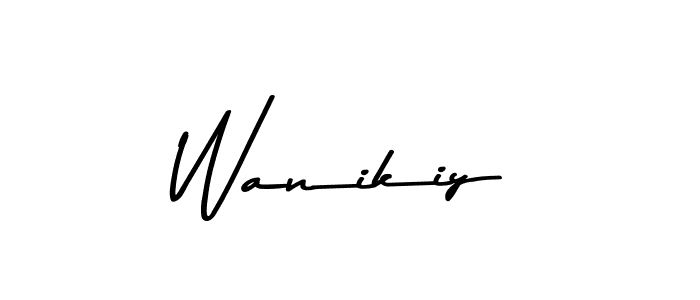 How to make Wanikiy name signature. Use Asem Kandis PERSONAL USE style for creating short signs online. This is the latest handwritten sign. Wanikiy signature style 9 images and pictures png