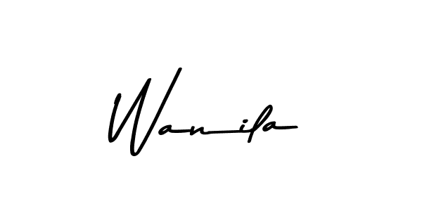 Make a beautiful signature design for name Wanila. With this signature (Asem Kandis PERSONAL USE) style, you can create a handwritten signature for free. Wanila signature style 9 images and pictures png