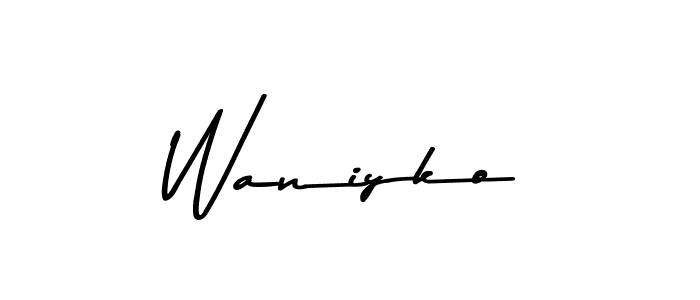 Use a signature maker to create a handwritten signature online. With this signature software, you can design (Asem Kandis PERSONAL USE) your own signature for name Waniyko. Waniyko signature style 9 images and pictures png