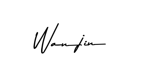 Make a beautiful signature design for name Wanjin. With this signature (Asem Kandis PERSONAL USE) style, you can create a handwritten signature for free. Wanjin signature style 9 images and pictures png