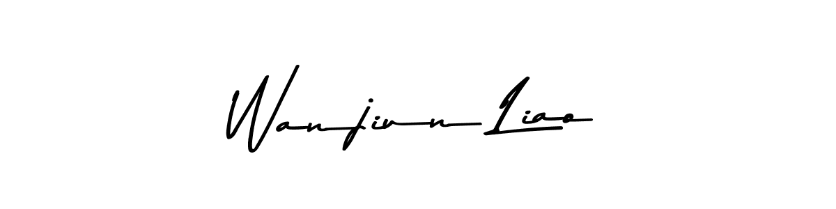 The best way (Asem Kandis PERSONAL USE) to make a short signature is to pick only two or three words in your name. The name Wanjiun Liao include a total of six letters. For converting this name. Wanjiun Liao signature style 9 images and pictures png