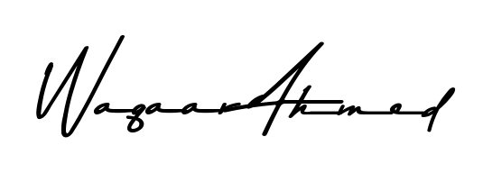 Get inspired by this graceful Asem Kandis PERSONAL USE signature style for name Waqaar Ahmed. Smooth loops and balanced proportions for everyday use. Waqaar Ahmed signature style 9 images and pictures png