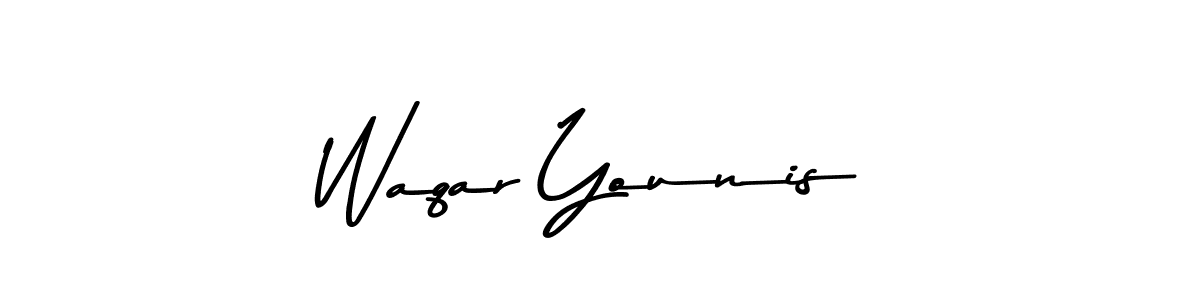 Make a beautiful signature design for name Waqar Younis. With this signature (Asem Kandis PERSONAL USE) style, you can create a handwritten signature for free. Waqar Younis signature style 9 images and pictures png