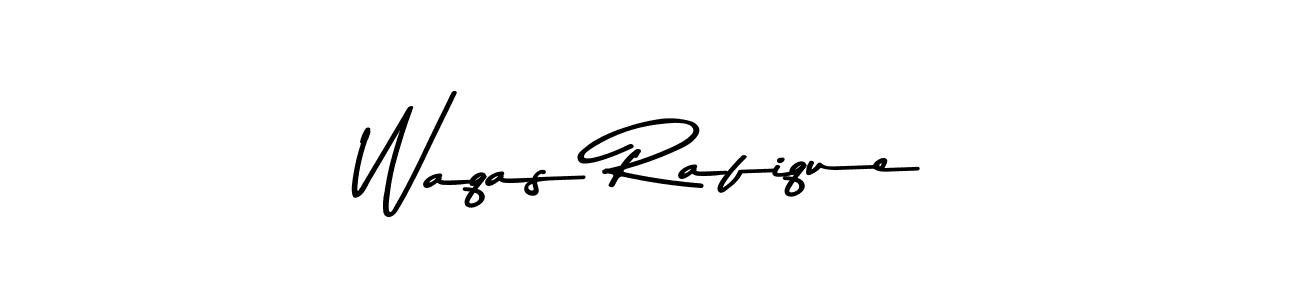 Create a beautiful signature design for name Waqas Rafique. With this signature (Asem Kandis PERSONAL USE) fonts, you can make a handwritten signature for free. Waqas Rafique signature style 9 images and pictures png