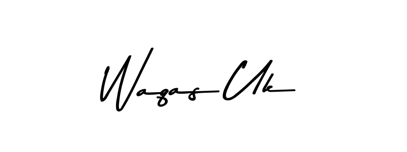 Make a beautiful signature design for name Waqas Uk. Use this online signature maker to create a handwritten signature for free. Waqas Uk signature style 9 images and pictures png