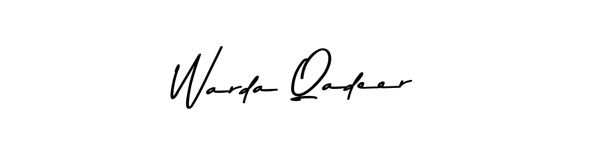 The best way (Asem Kandis PERSONAL USE) to make a short signature is to pick only two or three words in your name. The name Warda Qadeer include a total of six letters. For converting this name. Warda Qadeer signature style 9 images and pictures png