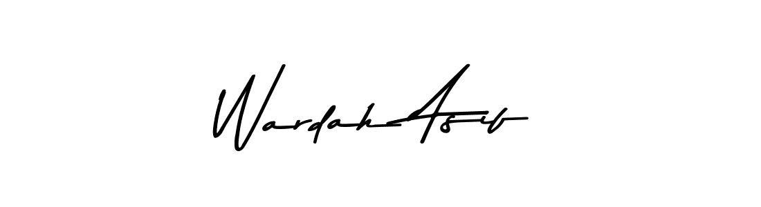 Make a beautiful signature design for name Wardah Asif. Use this online signature maker to create a handwritten signature for free. Wardah Asif signature style 9 images and pictures png