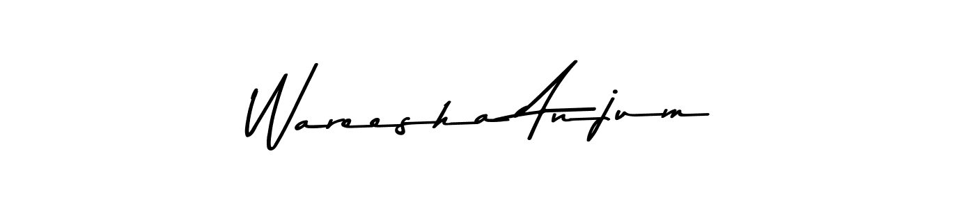 Wareesha Anjum stylish signature style. Best Handwritten Sign (Asem Kandis PERSONAL USE) for my name. Handwritten Signature Collection Ideas for my name Wareesha Anjum. Wareesha Anjum signature style 9 images and pictures png