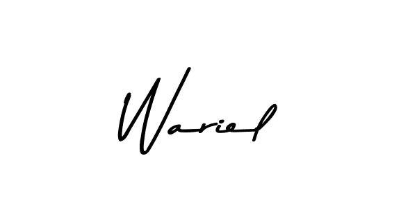 Wariel stylish signature style. Best Handwritten Sign (Asem Kandis PERSONAL USE) for my name. Handwritten Signature Collection Ideas for my name Wariel. Wariel signature style 9 images and pictures png