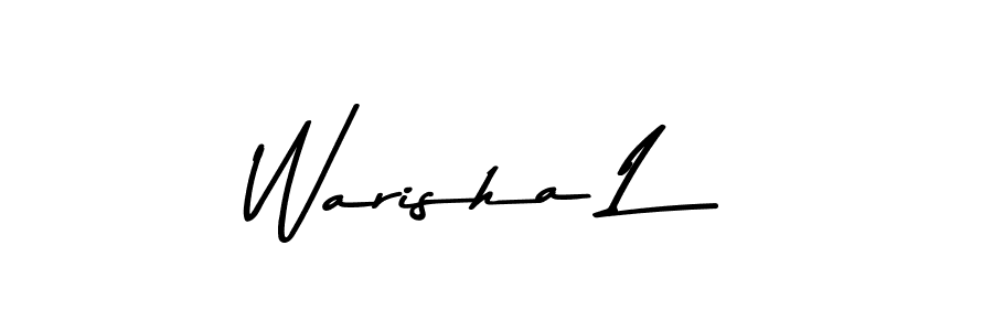How to make Warisha L signature? Asem Kandis PERSONAL USE is a professional autograph style. Create handwritten signature for Warisha L name. Warisha L signature style 9 images and pictures png