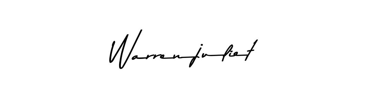 Use a signature maker to create a handwritten signature online. With this signature software, you can design (Asem Kandis PERSONAL USE) your own signature for name Warrenjuliet. Warrenjuliet signature style 9 images and pictures png