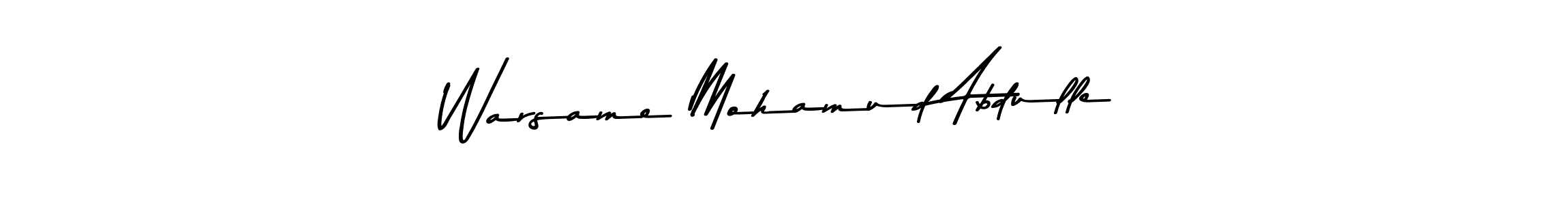 Use a signature maker to create a handwritten signature online. With this signature software, you can design (Asem Kandis PERSONAL USE) your own signature for name Warsame Mohamud Abdulle. Warsame Mohamud Abdulle signature style 9 images and pictures png