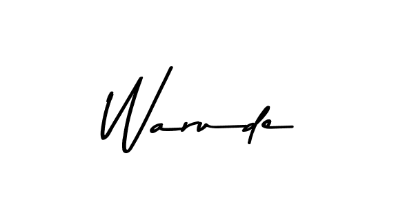 Make a beautiful signature design for name Warude. With this signature (Asem Kandis PERSONAL USE) style, you can create a handwritten signature for free. Warude signature style 9 images and pictures png