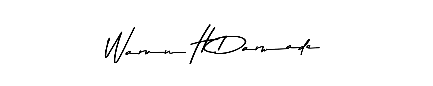 Make a beautiful signature design for name Warun H Darwade. Use this online signature maker to create a handwritten signature for free. Warun H Darwade signature style 9 images and pictures png