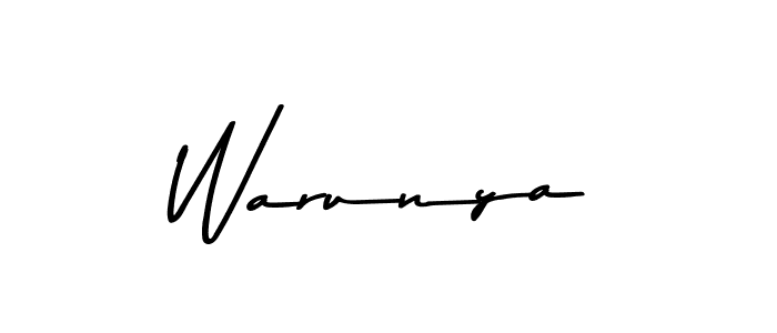 How to make Warunya signature? Asem Kandis PERSONAL USE is a professional autograph style. Create handwritten signature for Warunya name. Warunya signature style 9 images and pictures png