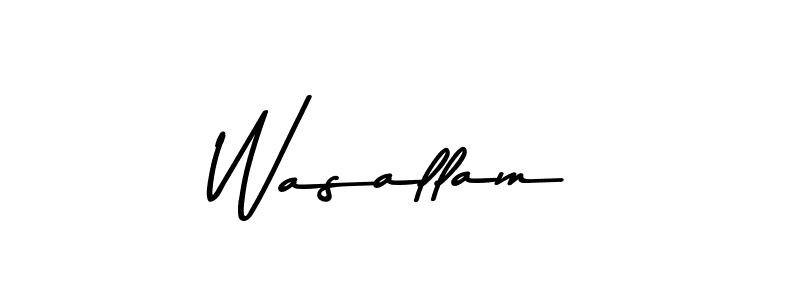 Similarly Asem Kandis PERSONAL USE is the best handwritten signature design. Signature creator online .You can use it as an online autograph creator for name Wasallam. Wasallam signature style 9 images and pictures png