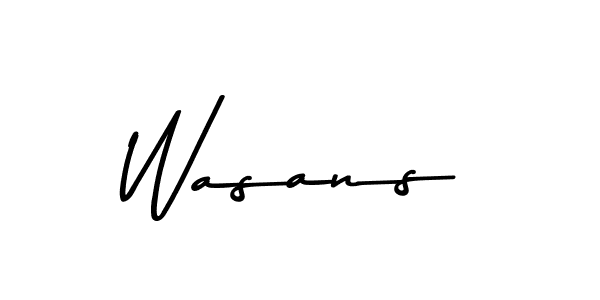 Make a beautiful signature design for name Wasans. With this signature (Asem Kandis PERSONAL USE) style, you can create a handwritten signature for free. Wasans signature style 9 images and pictures png