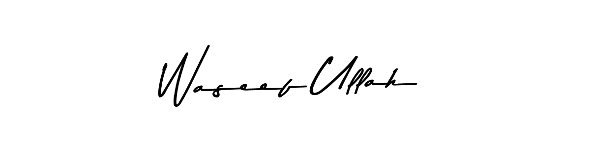 How to make Waseef Ullah name signature. Use Asem Kandis PERSONAL USE style for creating short signs online. This is the latest handwritten sign. Waseef Ullah signature style 9 images and pictures png