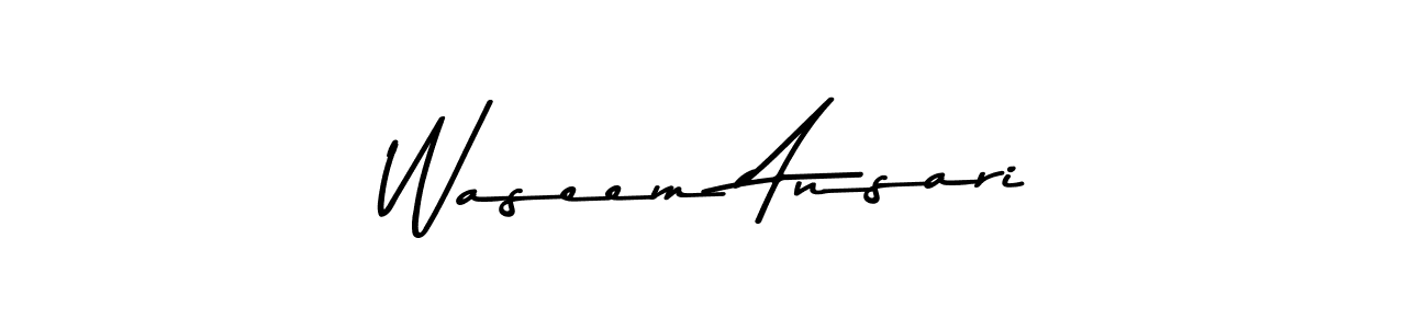Design your own signature with our free online signature maker. With this signature software, you can create a handwritten (Asem Kandis PERSONAL USE) signature for name Waseem Ansari. Waseem Ansari signature style 9 images and pictures png