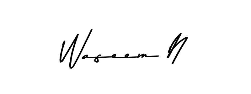 Asem Kandis PERSONAL USE is a professional signature style that is perfect for those who want to add a touch of class to their signature. It is also a great choice for those who want to make their signature more unique. Get Waseem N name to fancy signature for free. Waseem N signature style 9 images and pictures png