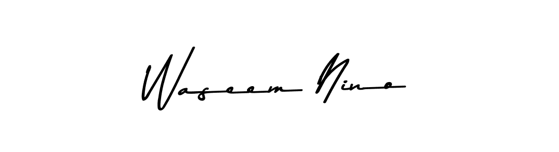 Also You can easily find your signature by using the search form. We will create Waseem Nino name handwritten signature images for you free of cost using Asem Kandis PERSONAL USE sign style. Waseem Nino signature style 9 images and pictures png