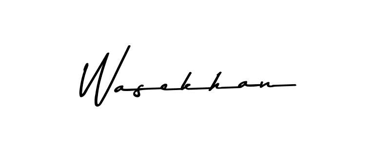 Make a beautiful signature design for name Wasekhan. With this signature (Asem Kandis PERSONAL USE) style, you can create a handwritten signature for free. Wasekhan signature style 9 images and pictures png