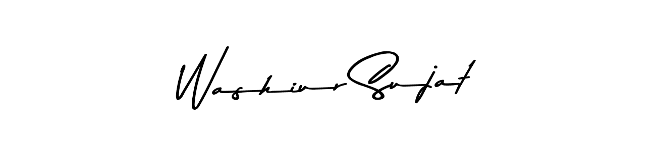 Use a signature maker to create a handwritten signature online. With this signature software, you can design (Asem Kandis PERSONAL USE) your own signature for name Washiur Sujat. Washiur Sujat signature style 9 images and pictures png