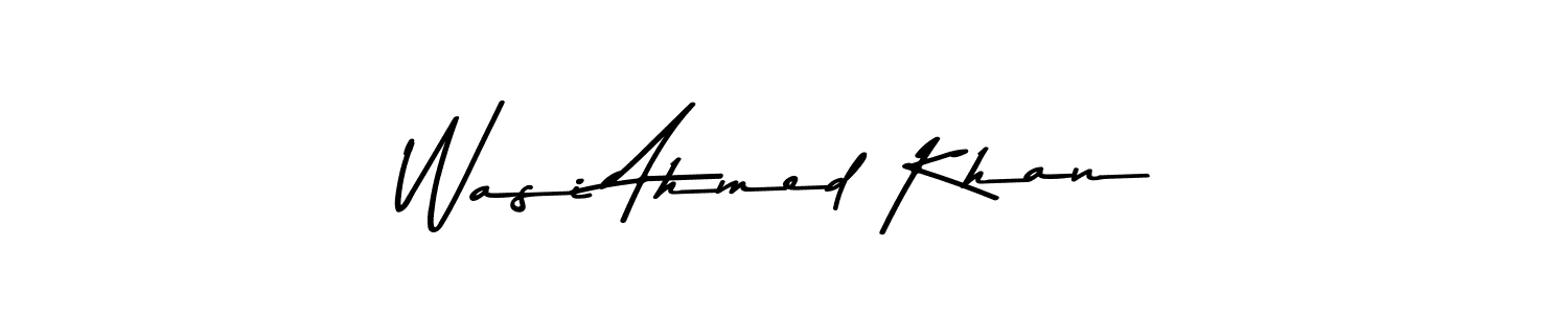 Design your own signature with our free online signature maker. With this signature software, you can create a handwritten (Asem Kandis PERSONAL USE) signature for name Wasi Ahmed Khan. Wasi Ahmed Khan signature style 9 images and pictures png