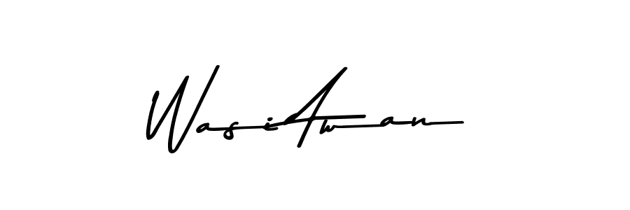 The best way (Asem Kandis PERSONAL USE) to make a short signature is to pick only two or three words in your name. The name Wasi Awan include a total of six letters. For converting this name. Wasi Awan signature style 9 images and pictures png