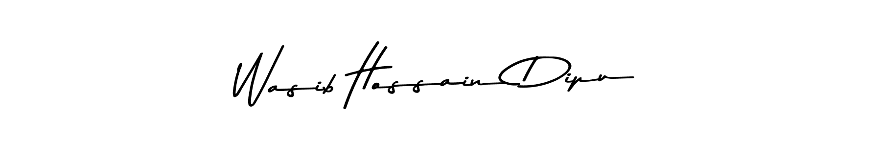 Create a beautiful signature design for name Wasib Hossain Dipu. With this signature (Asem Kandis PERSONAL USE) fonts, you can make a handwritten signature for free. Wasib Hossain Dipu signature style 9 images and pictures png