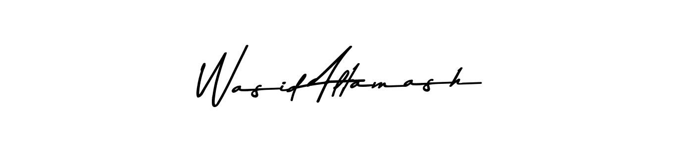 Make a beautiful signature design for name Wasid Altamash. With this signature (Asem Kandis PERSONAL USE) style, you can create a handwritten signature for free. Wasid Altamash signature style 9 images and pictures png