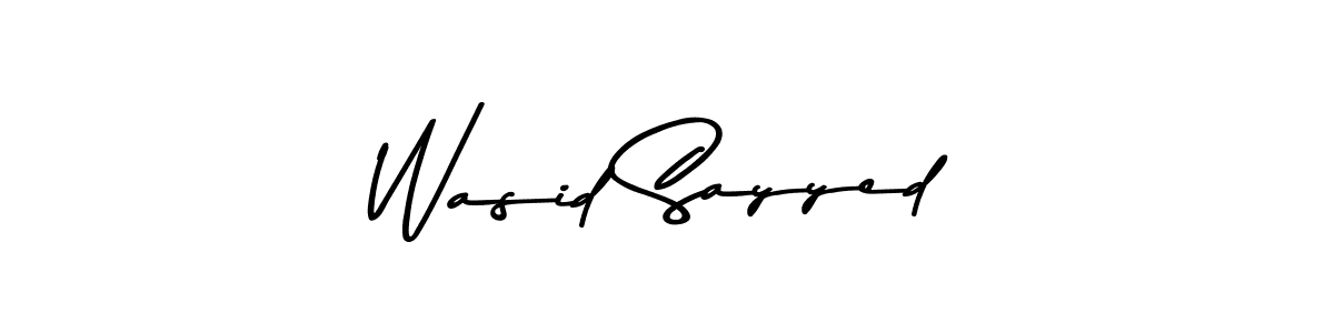 Create a beautiful signature design for name Wasid Sayyed. With this signature (Asem Kandis PERSONAL USE) fonts, you can make a handwritten signature for free. Wasid Sayyed signature style 9 images and pictures png