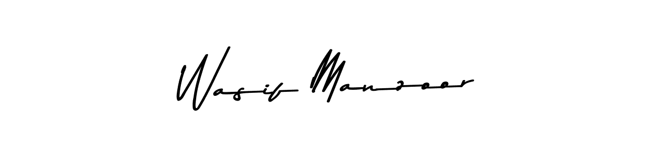 Design your own signature with our free online signature maker. With this signature software, you can create a handwritten (Asem Kandis PERSONAL USE) signature for name Wasif Manzoor. Wasif Manzoor signature style 9 images and pictures png