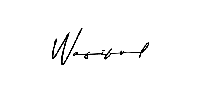How to make Wasiful name signature. Use Asem Kandis PERSONAL USE style for creating short signs online. This is the latest handwritten sign. Wasiful signature style 9 images and pictures png