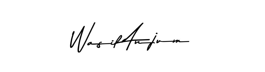 Create a beautiful signature design for name Wasil Anjum. With this signature (Asem Kandis PERSONAL USE) fonts, you can make a handwritten signature for free. Wasil Anjum signature style 9 images and pictures png